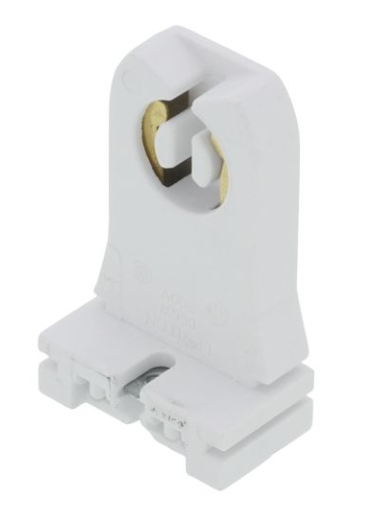 Leviton 13357-N Medium Base, Standard Fluorescent Lamp holder White Captive Nut Screws Packed Bulk