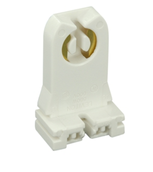 Leviton 13357 Linear Fluorescent Lamp holder, Medium Base, Bi-Pin, Quick-Connect, 18 AWG