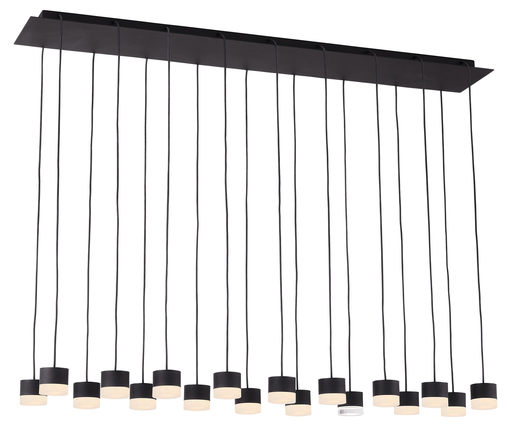 Visual Comfort Modern Collection SLCH52330B-277 Sean Lavin Gable 18 Light 10.9 Inch Nightshade Black Chandelier LED 77.4W 3000K