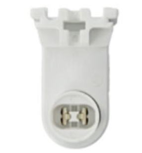Leviton 13464-W Fluorescent Lamp holder, Pedestal Base - White (660W)