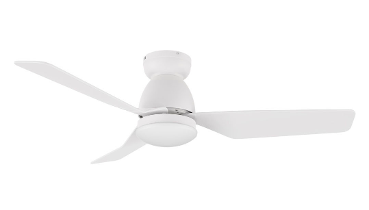 Carro USA SFR443N5-L12-W1-1-FM Kensee Contemporary White LED 44" Home Ceiling Fan, White Finish