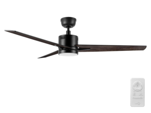 Carro USA SFR523G3-L11-BX-1 Montgomery Modern LED 52" Home Ceiling Fan, Black Finish