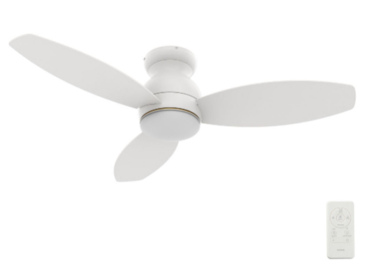 Carro USA SFR483Q-L12-W1-1-FM Trento Contemporary White LED 48" Home Ceiling Fan, White Finish
