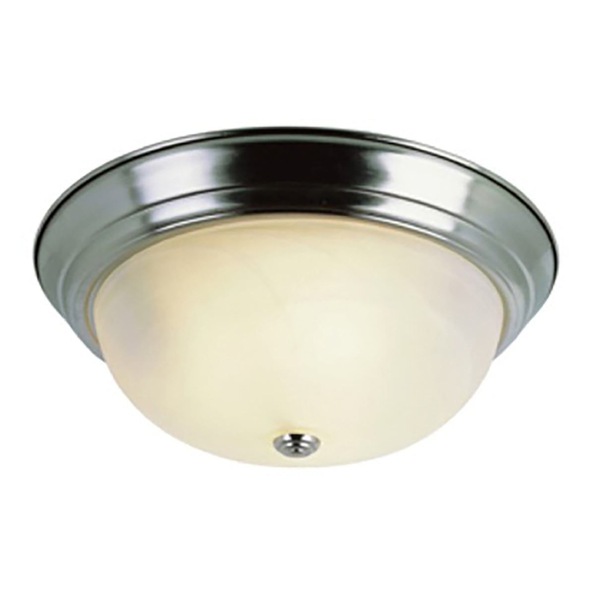 Trans Globe Lighting 13618 BN Browns 2 Light 13 inch Brushed Nickel Flush Mount Ceiling Light