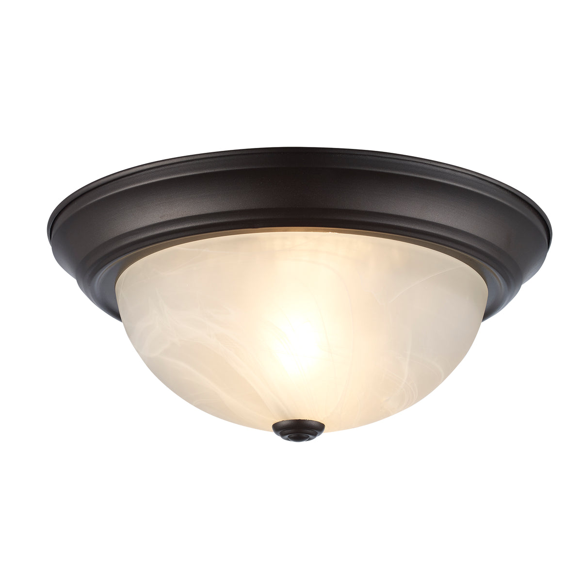 Trans Globe Lighting 13618 ROB Browns 2 Light 13 inch Rubbed Oil Bronze Flush Mount Ceiling Light