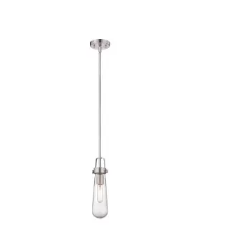 Nuvo 60-5262 Beaker Series Mini Pendant Light w/ Clear Glass, Wattage 20W, Brushed Nickel