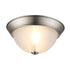 Trans Globe Lighting 13717 BN Bowers 2 Light Brushed Nickel Flush Mount Ceiling Light