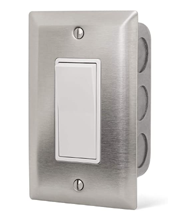 Infratech 14-4400 Flush Mount On/Off Switch with Stainless Steel Wall ...