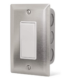 Infratech 14-4400 Flush Mount On/Off Switch with Stainless Steel Wall Plate & Gang Box