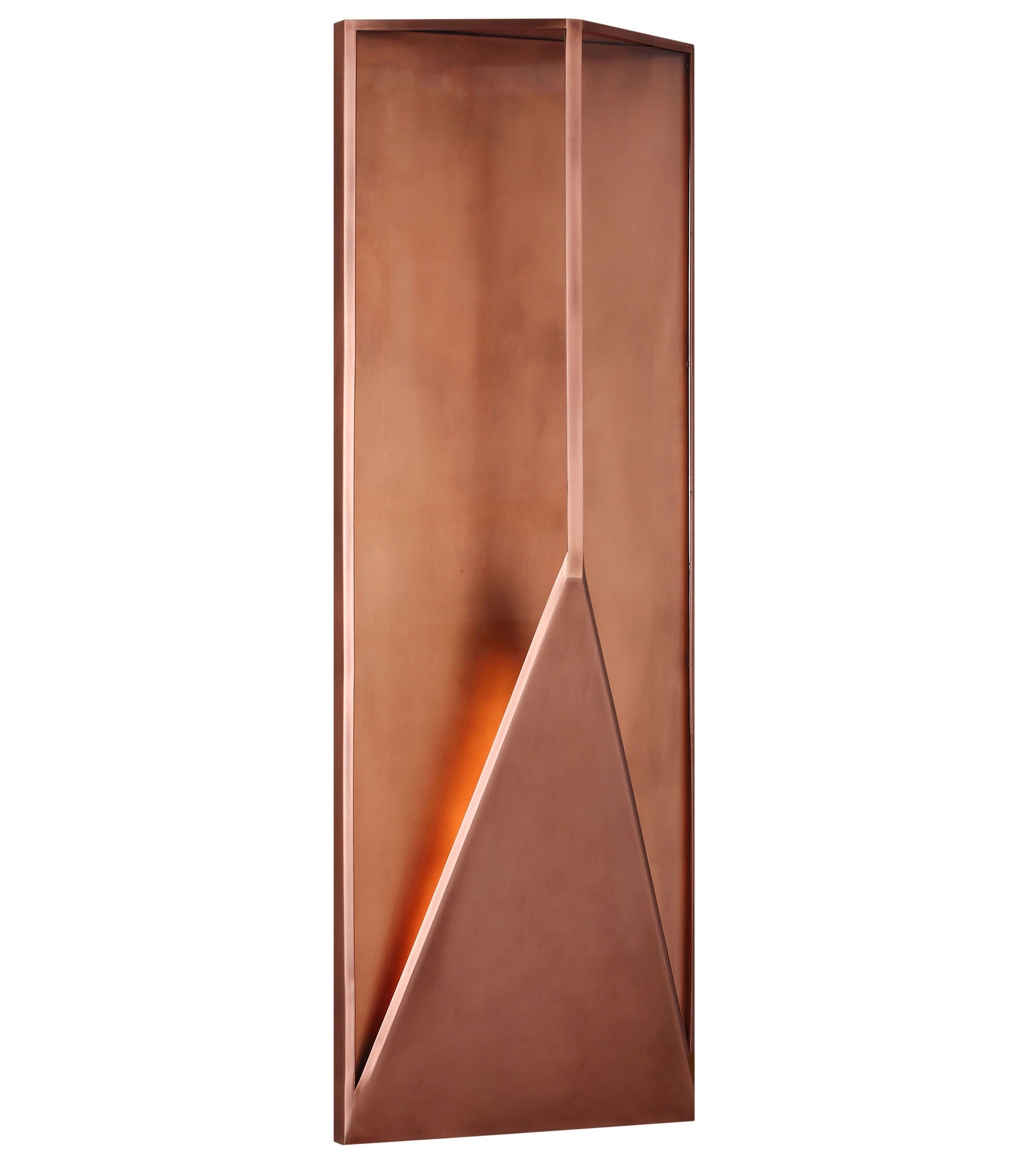 Visual Comfort Architectural KWOWS69127NCCG Kelly Wearstler Punto 22.2", 11W Natural Copper LED Outdoor Wall Lantern 2700K Integrated LED