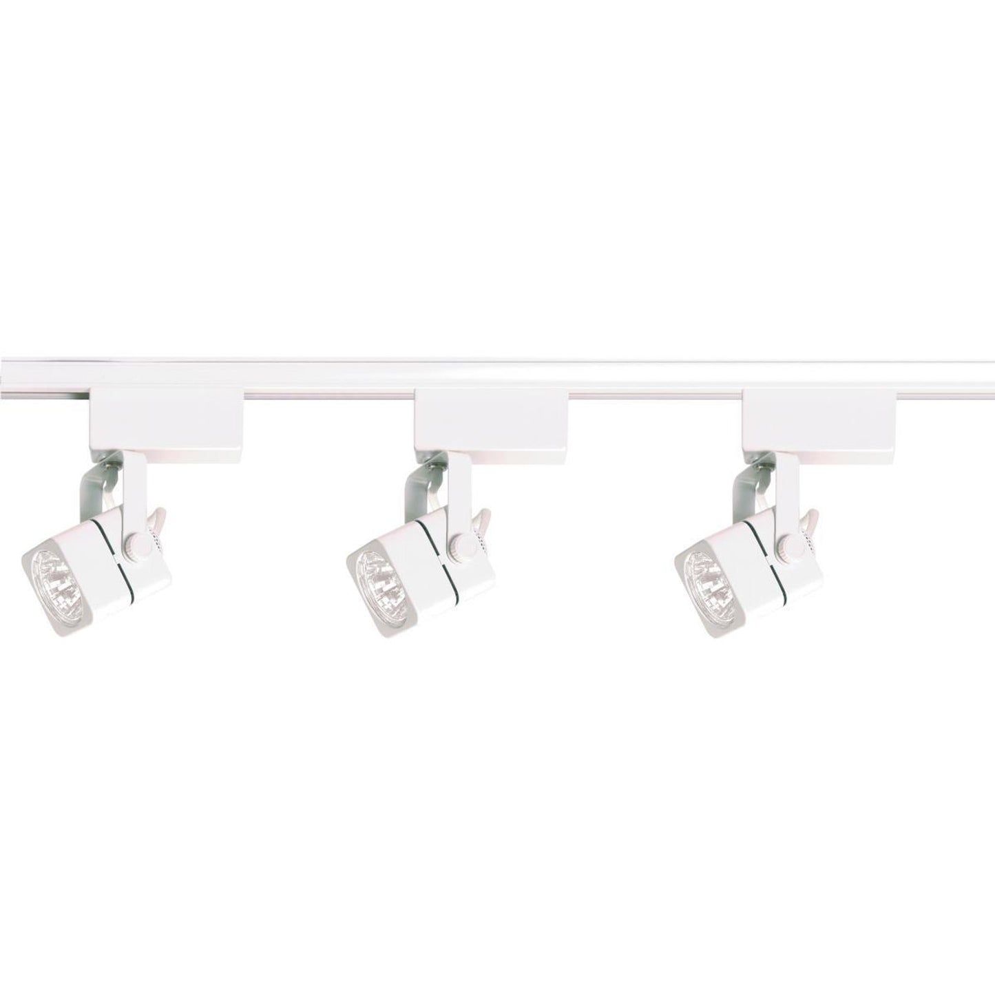Nuvo TK310 4 Foot 3-Light MR16 Track Light Kit, Square, Line Voltage, White