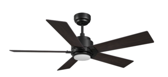 Carro USA SFR485J1-L11-BG-1 Ascender Modern LED 48" Ceiling Fan, Black Finish