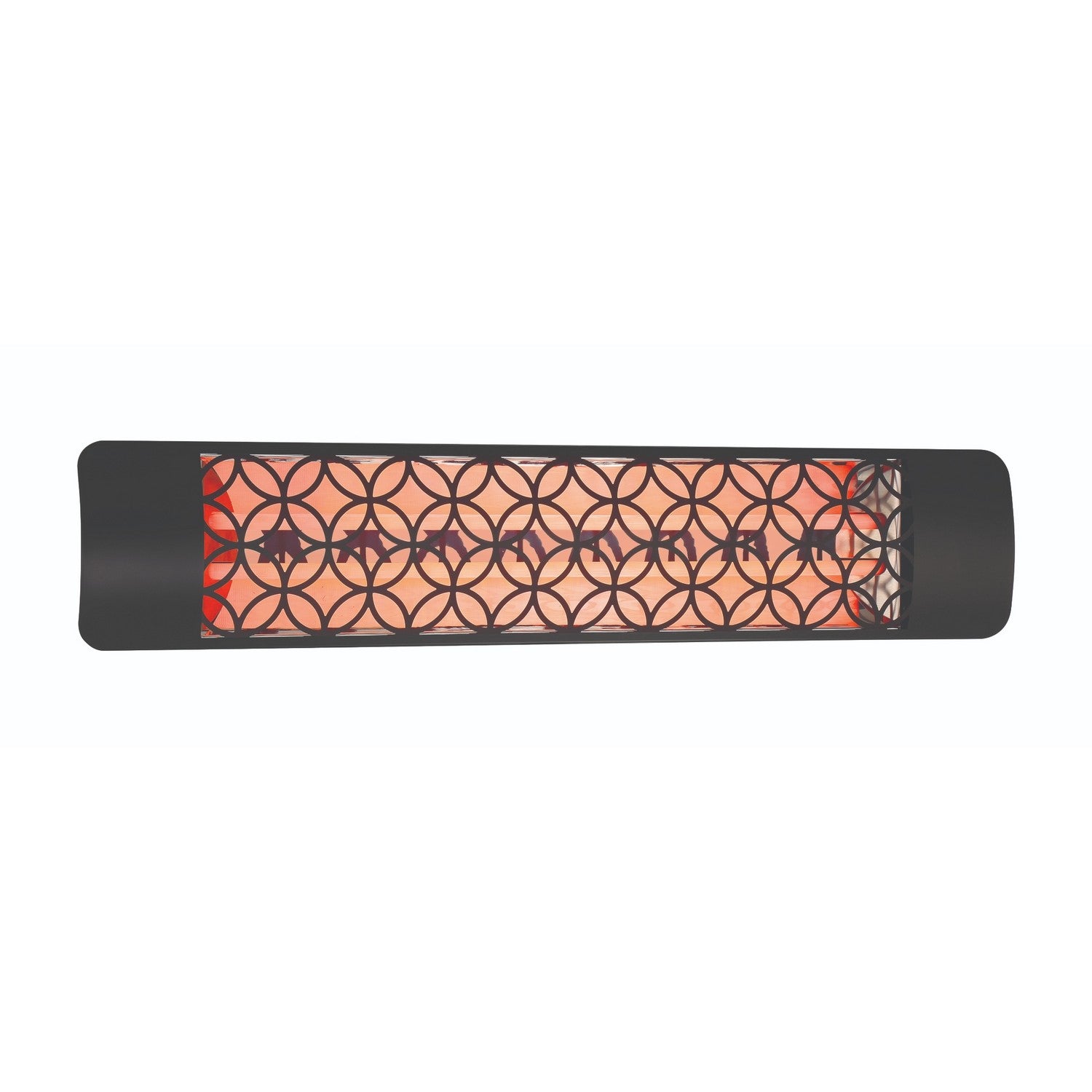 Eurofase EF40240B2 Dual Element 39 Inch 4000 Watt Electric Patio Heater With Clover Decor Plate - 240V - Black