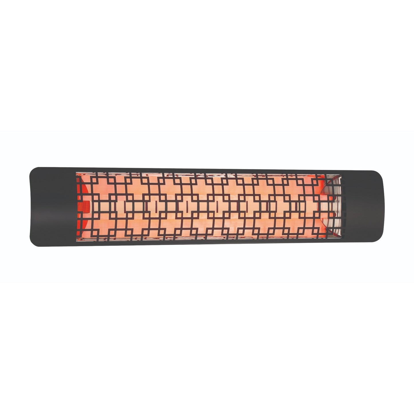 Eurofase EF40240B5 Dual Element 39 Inch 4000 Watt Electric Patio Heater With Brix Decor Plate - 240V - Black