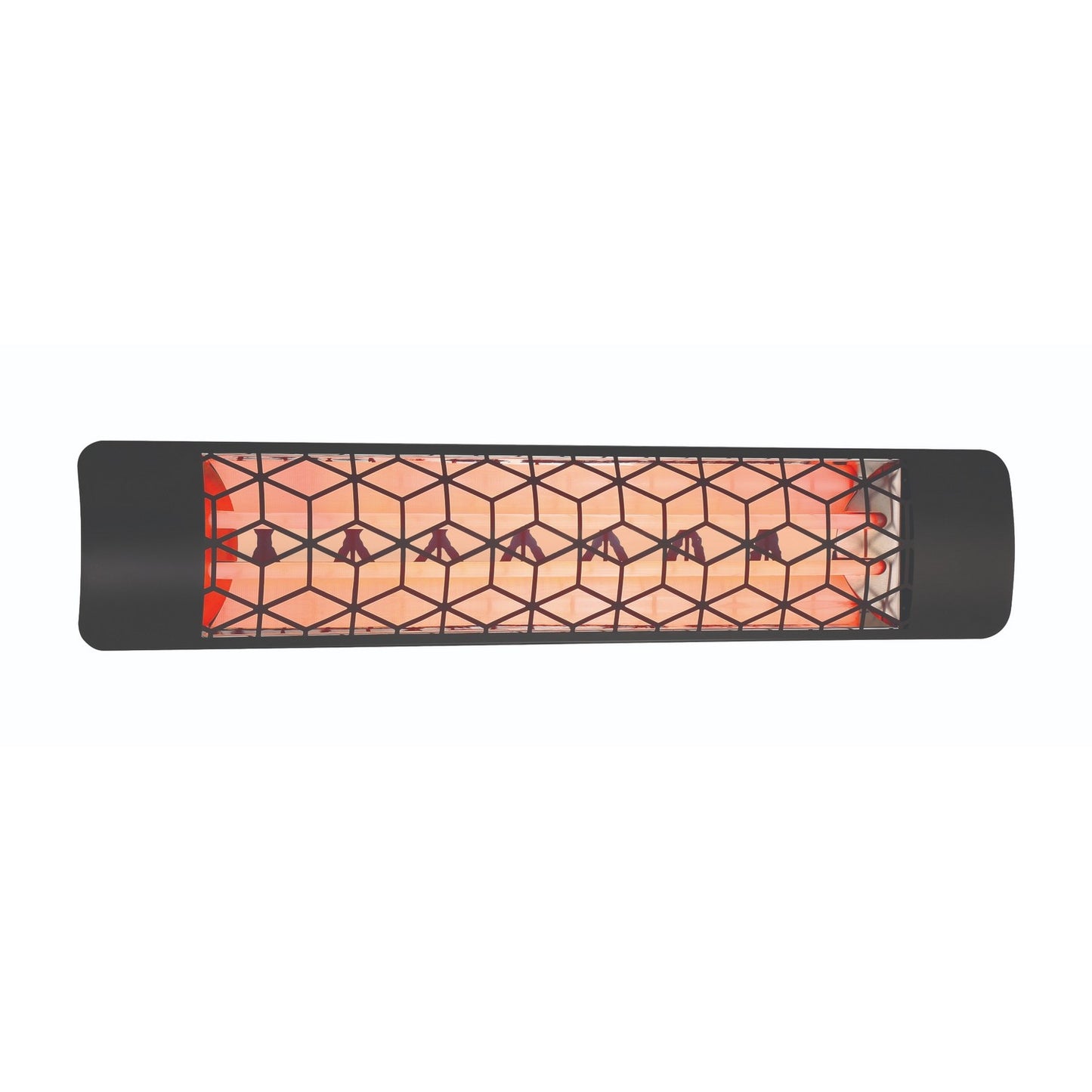 Eurofase EF40240B6 Dual Element 39 Inch 4000 Watt Electric Patio Heater With Stella Decor Plate - 240V - Black