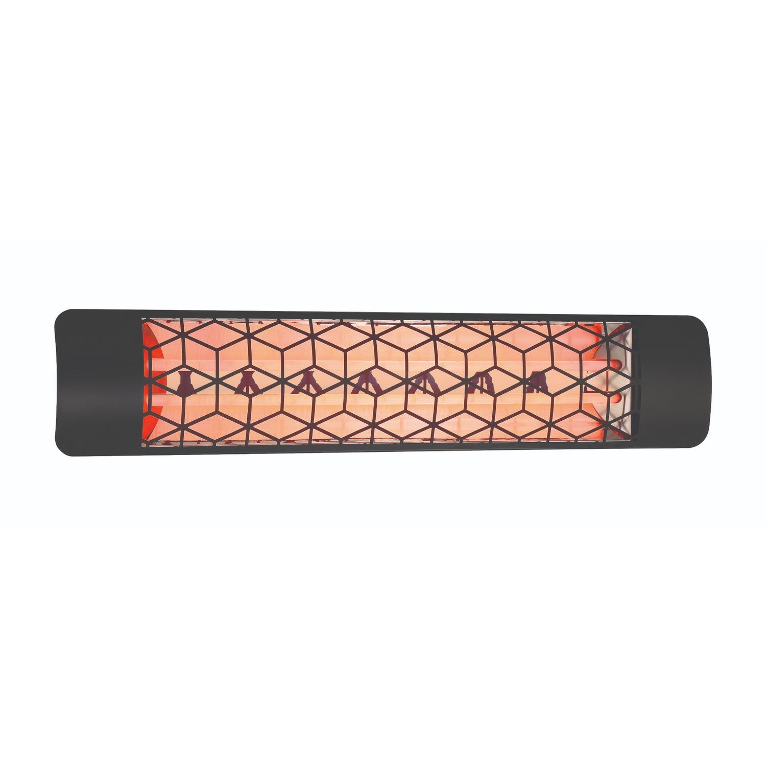 Eurofase EF40240B6 Dual Element 39 Inch 4000 Watt Electric Patio Heater With Stella Decor Plate - 240V - Black
