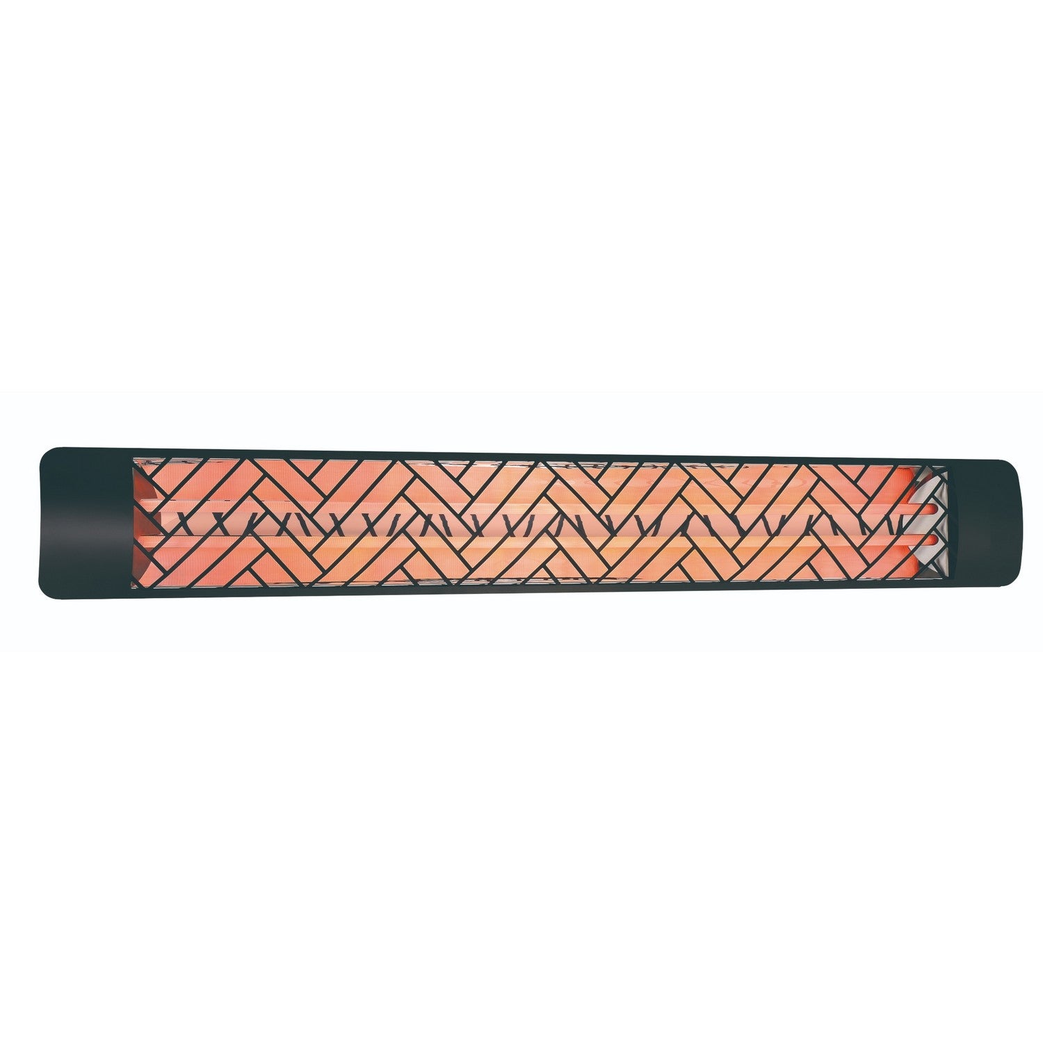 Eurofase EF60480B1 Dual Element 61 Inch 6000 Watt Electric Patio Heater With Chevron Decor Plate - 408V - Black