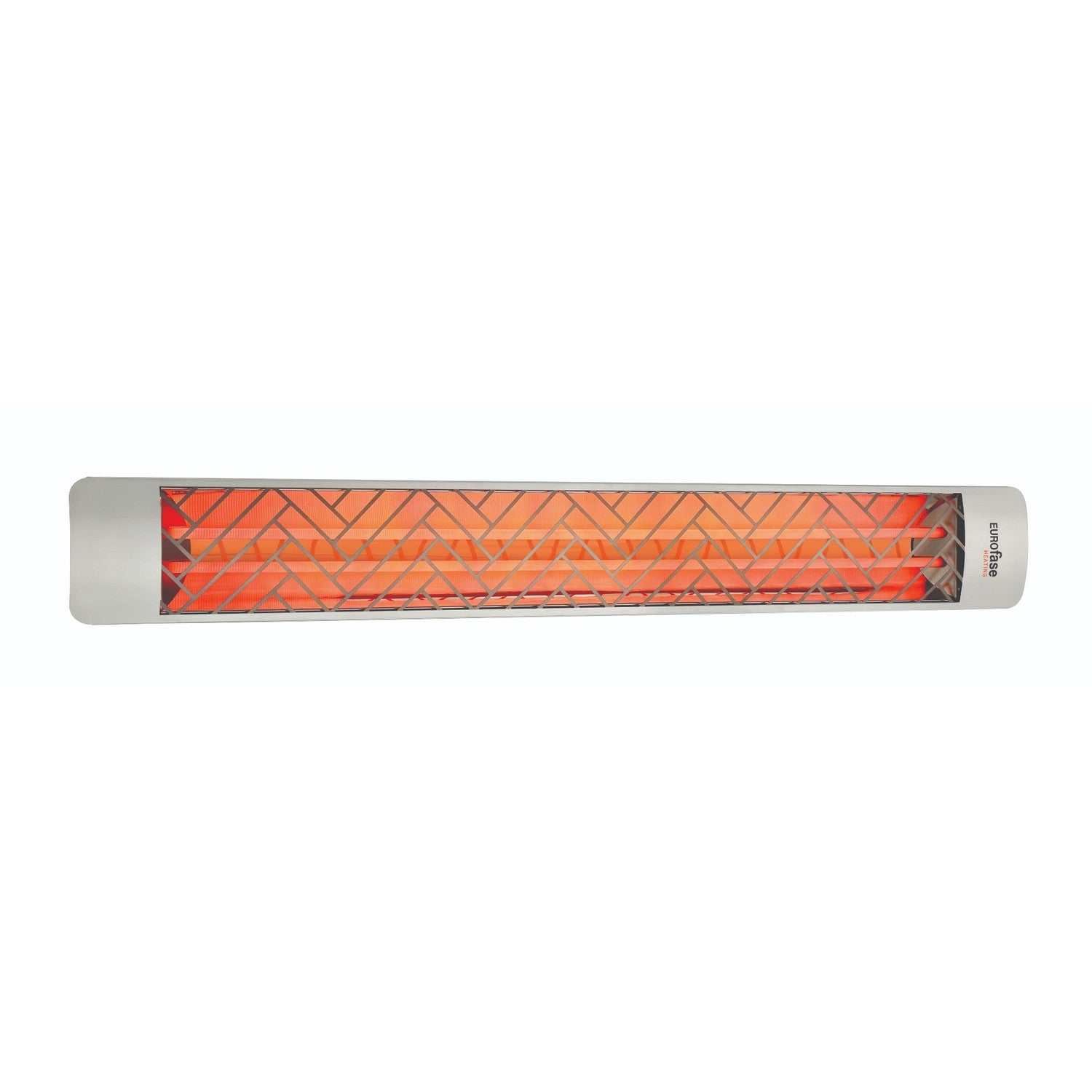Eurofase EF60480S1 Dual Element 61 Inch 6000 Watt Electric Patio Heater With Chevron Decor Plate - 408V - Stainless Steel