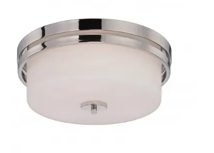 Nuvo 60-5207 Parallel Flush Mount, 3-Light, Polished Nickel