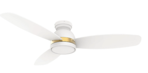 Carro USA SFR523Q5-L12-W1-1-FMA Fremont Modern with Gold LED 52" Ceiling Fan, White Finish