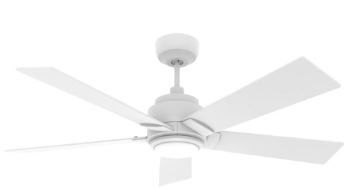 Carro USA SFR525J1-L11-W1-1 Ascender Modern LED 52" Ceiling Fan, White Finish
