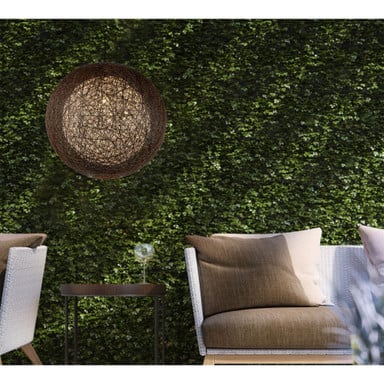 Maxim Lighting 14405NAWT Bali Woven Globe Chandelier Installed in Outdoor Patio Setting