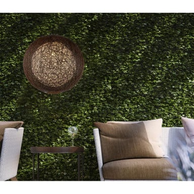 Maxim Lighting 14407NAWT Bali 1 Light Globe Chandelier lifestyle shot in an outdoor covered patio setting