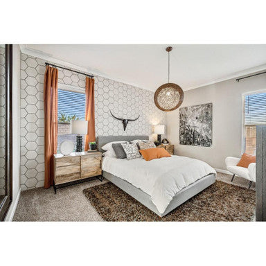 Maxim Lighting 14407CHWT Bali 1 Light 24 inch Chocolate/White Globe Chandelier - Bedroom Lifestyle