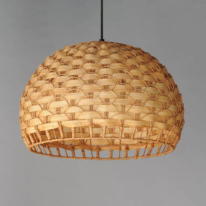 Maxim Lighting 14413NABK Tahiti 1 Light 20 Inch Natural Black Pendant Ceiling Light - Close-Up View