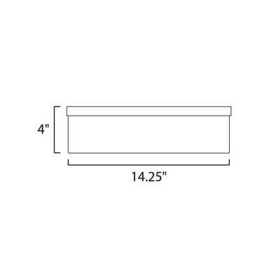 Maxim Lighting 14440DWBK Franklin Flush Mount Ceiling Light - Line Drawing Dimensions