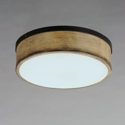 Maxim Lighting 14440DWBK Franklin Driftwood and Black Flush Mount Ceiling Light - Front View