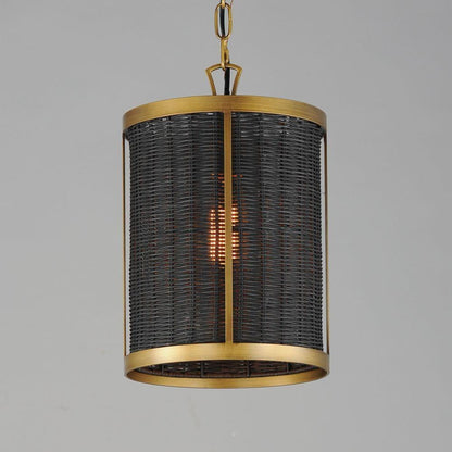 Maxim Lighting 14461BRNAB Rattan 1 Light Pendant - Illuminated