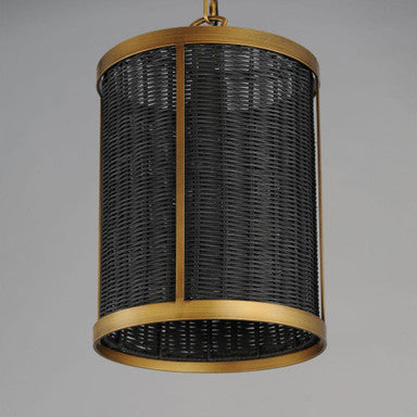 Maxim Lighting 14461BRNAB Rattan 1 Light Pendant - Close-up