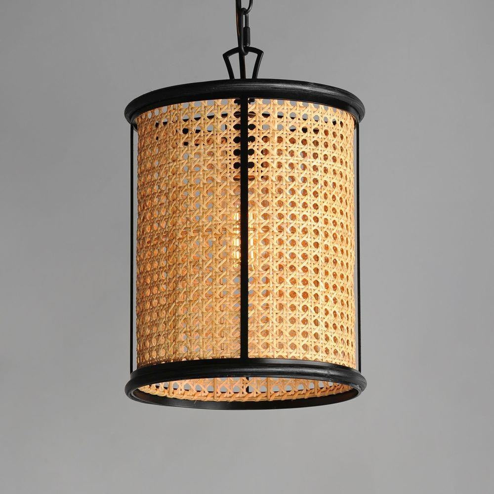 Maxim Lighting 14471NABK Cane 1 Light Natural Black Pendant Ceiling Light - Close Angle View