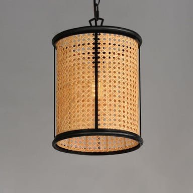 Maxim Lighting 14471NABK Cane 1 Light Natural Black Pendant Ceiling Light - Close Side View
