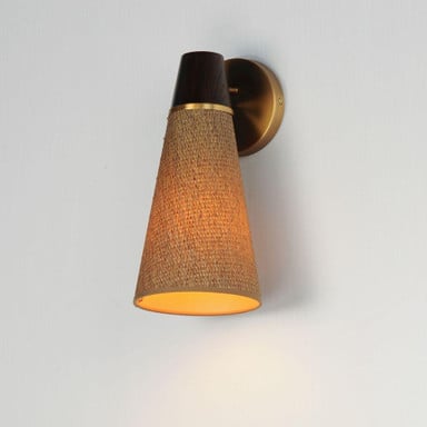 Maxim Lighting 14480GCNAB Sumatra 1 Light Wall Sconce Angled View Illuminated