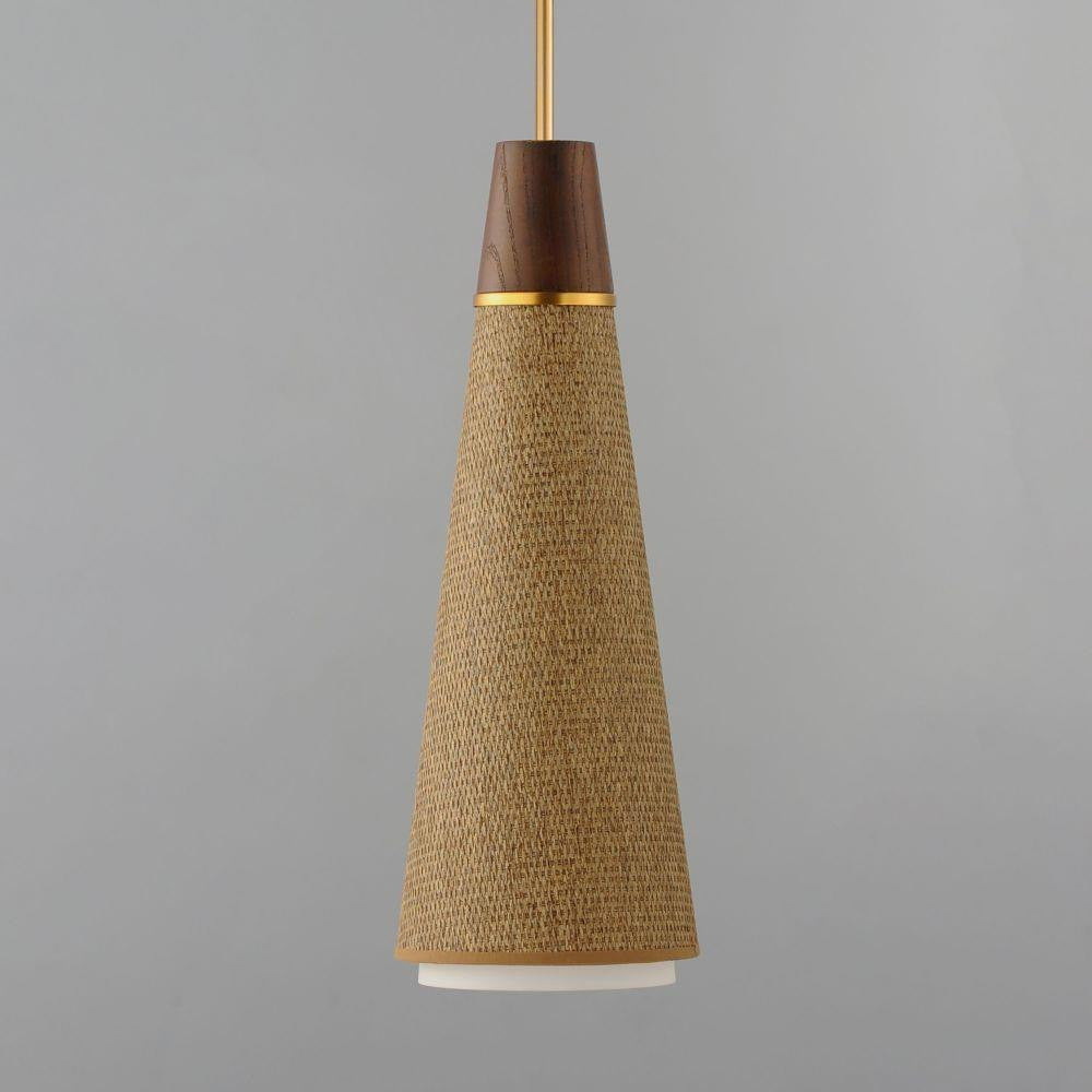 Maxim Lighting 14481GCNAB Sumatra 1 Light Natural Aged Brass Pendant Ceiling Light - Front View
