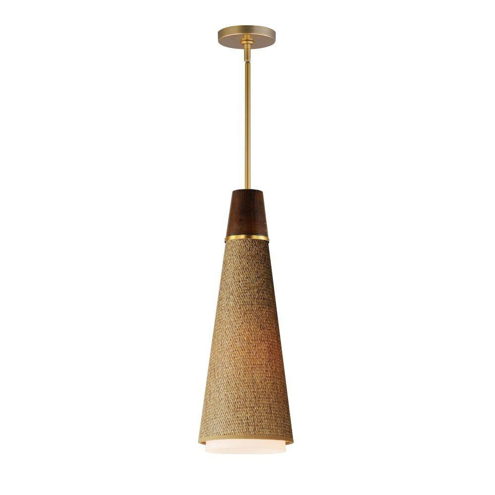 Maxim Lighting 14481GCNAB Sumatra 1 Light Natural Aged Brass Pendant Ceiling Light - Full Pendant View