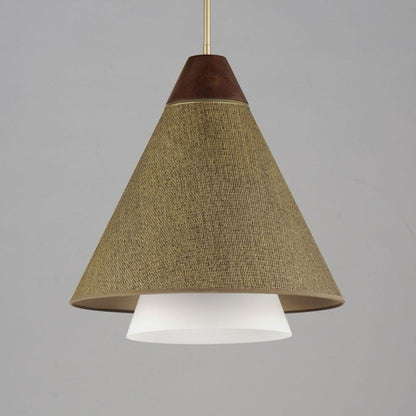 Maxim Lighting 14483GCNAB Sumatra 1 Light Natural Aged Brass Pendant - Close-Up Front View