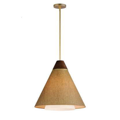 Maxim Lighting 14483GCNAB Sumatra 1 Light Natural Aged Brass Pendant - Full Fixture View