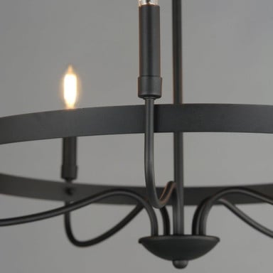 Maxim Lighting 14495BK Frankie 5 Light Black Chandelier - Detail Close-Up