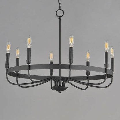 Maxim Lighting 14498HR Frankie 8 Light 29 Inch Heritage Brass Chandelier Ceiling Light - Angle View