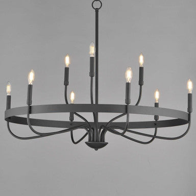 Maxim Lighting 14499BK Frankie 9 Light Black Chandelier Alternate Angle View