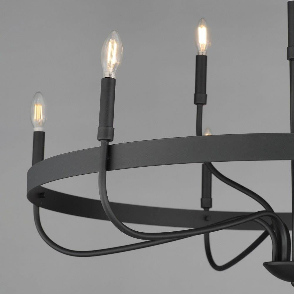 Maxim Lighting 14499BK Frankie Black Chandelier Close-Up Detail View