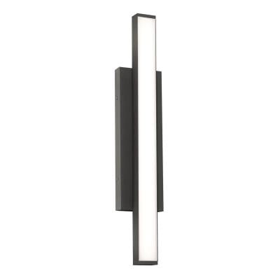 AFX Lighting GLEW0524L30UDBK-BB 24-in 29W Gale Outdoor Sconce with bettary backup, 1663 lm, 120V-277V, 3000K, Black