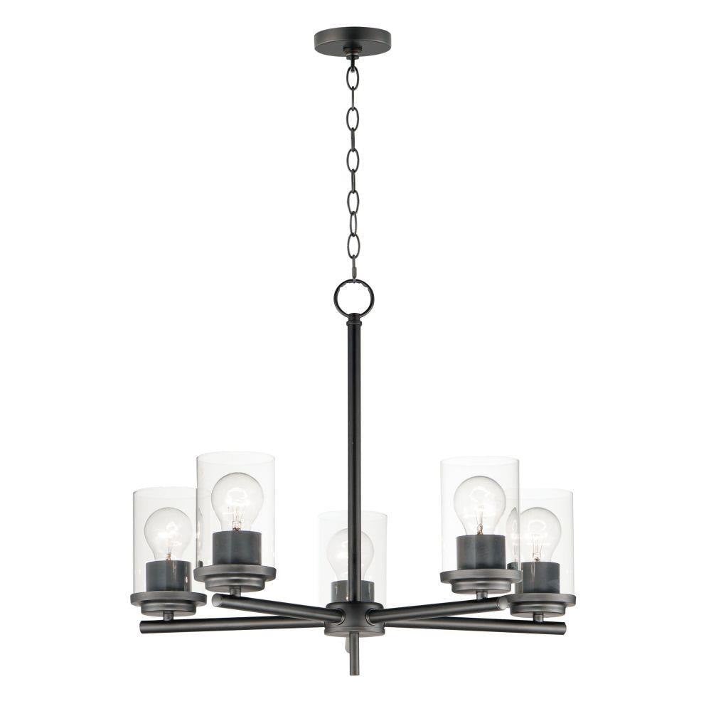 Maxim Lighting 10205CLSBR Corona 5 Light 22 Inch Satin Brass Chandelier Ceiling Light