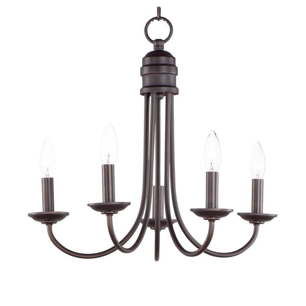 Maxim Lighting 10345SN Logan 5 Light 21 Inch Satin Nickel Chandelier Ceiling Light