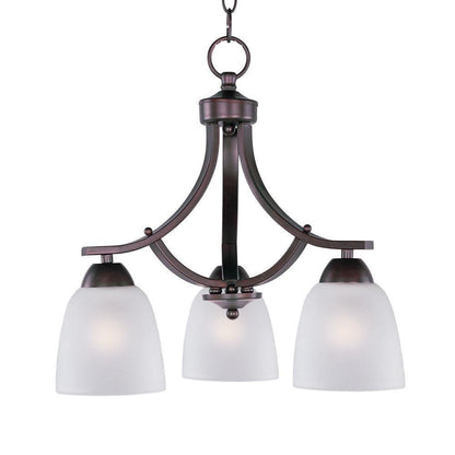 Maxim Lighting 11223FTSN Axis 3 Light 18 inch Satin Nickel Chandelier Ceiling Light