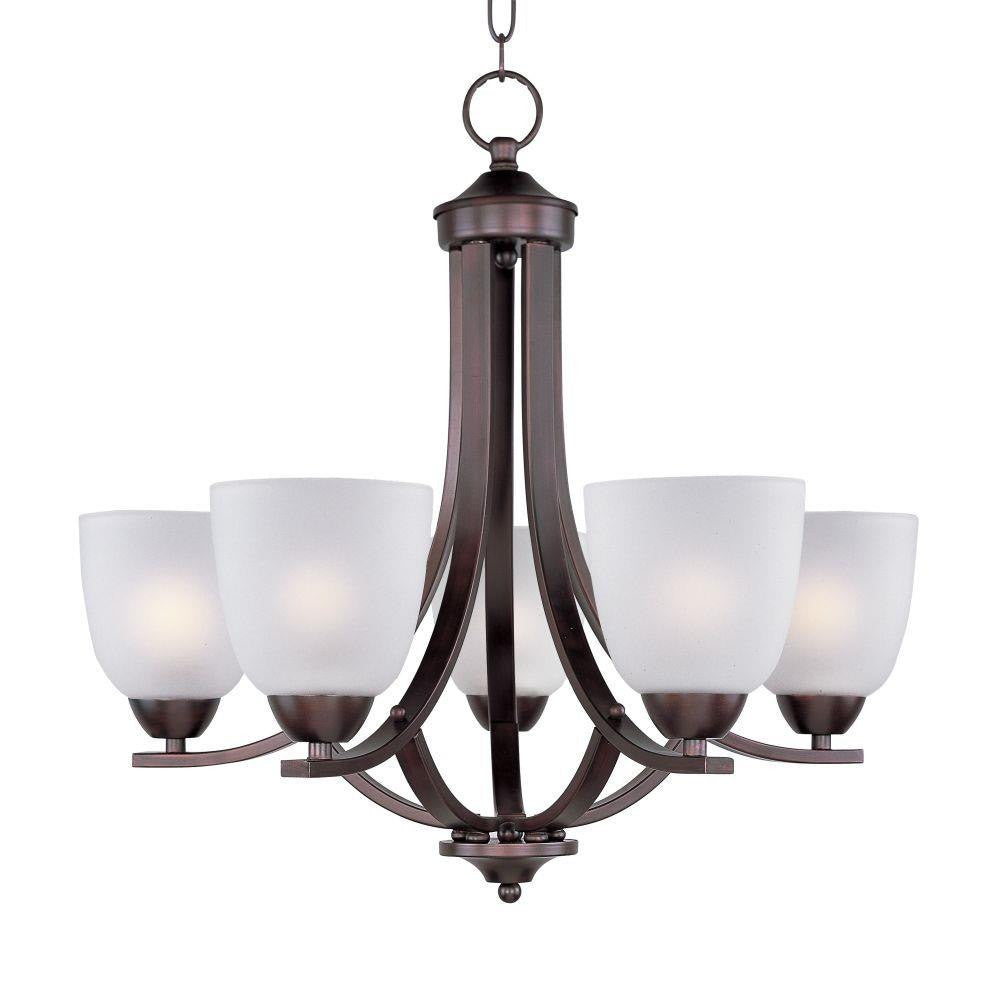 Maxim Lighting 11225FTOI Axis 5 Light 24 Inch Oil Rubbed Bronze Chandelier Ceiling Light