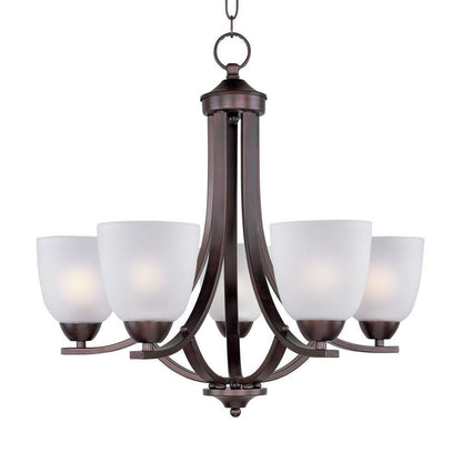 Maxim Lighting 11225FTOI Axis 5 Light 24 Inch Oil Rubbed Bronze Chandelier Ceiling Light